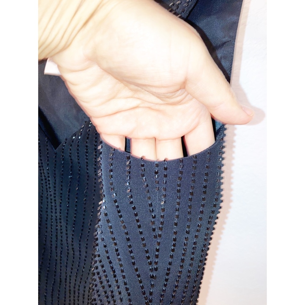 VTG OLEG CASSINI Black Beaded Tank ZipClosure SZ:S - Picture 6 of 8